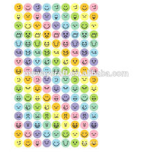 cute expression round plain color sticker